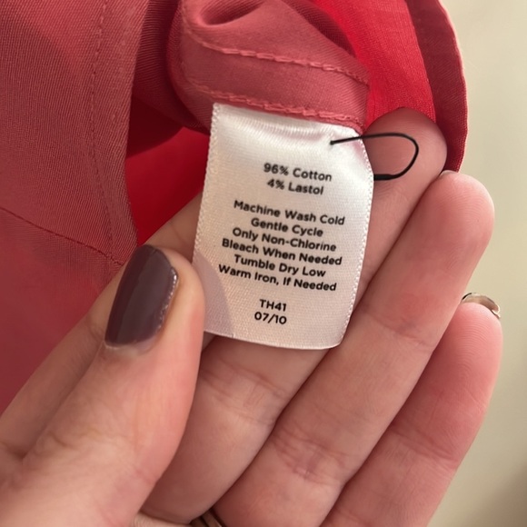 Talbots Wrinkle Resistant Button Down Vintage Pink Office Lorelai Gilmore 14 - Picture 3 of 4